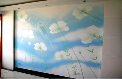 姚安画墙绘怎么画好白云的蓬松感?