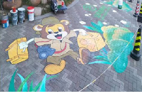 姚安夏季画地面彩绘会遇到的问题