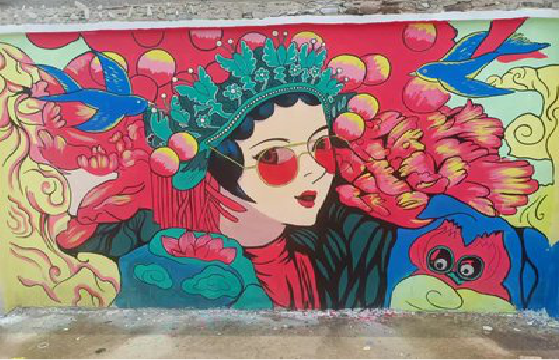 姚安墙体彩绘-网红墙