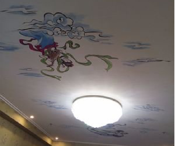 姚安如何快速绘制天花板上的手绘墙？