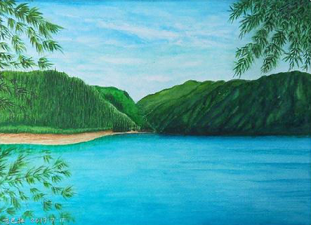 姚安在墙绘中，如何绘画绿水青山？