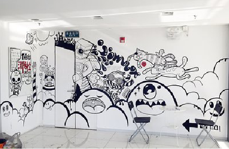 姚安手绘墙并非传统涂鸦。