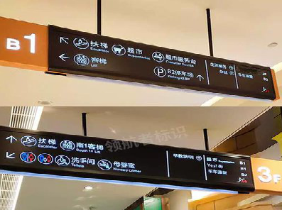 姚安如何通过商场标识牌引导客流分布？